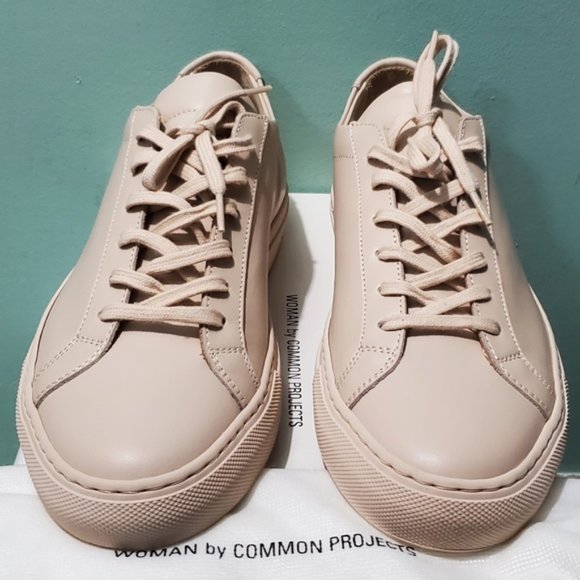 NIB WOMAN By COMMON PROJECTS Original Achilles Low Nude Pink Lthr Sneakers sz 40 - Picture 7 of 12